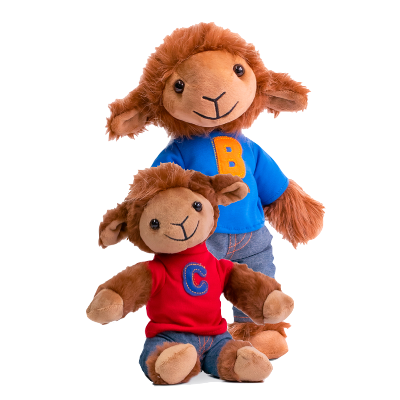 Duo de peluches<br>Biscuit et Cassonade